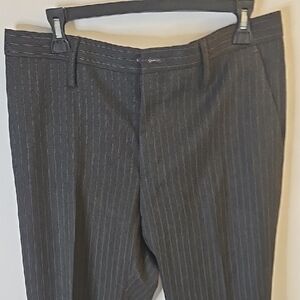 Zara Black Pinstripe Waistband Trousers